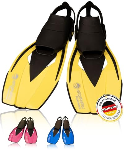 AQUAZON Flossen Experience, verstellbare Flossen, Schnorchelflossen, Taucherflossen, Schwimmflossen für Kinder und Erwachsene zum Schnorcheln, Schwimmen