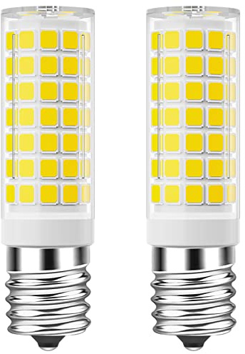 TAIYALOO LED Microwave Light Bulbs Under Hood 60W Equivalent, E17 LED Bulb Dimmable for Range Hood, Refrigerator, 7W 630 Lumens, LED Appliance Light Bulb Over Stove, Natural White 4000K, 2 Pack