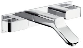 hansgrohe AXOR Urquiola 3-Loch Waschtischarmatur Unterputz mit kurzem Auslauf, 11042800, Farbe: Edelstahl Optic