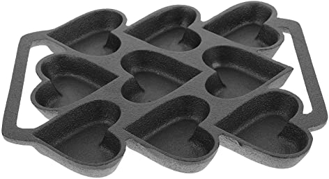 BCOATH Heart Shaped Cake Mold Cast Iron DIY Baking Mold Non-Stick Kitchen Cake Pan Suitable for Oven Induction Cooker Gas Stove