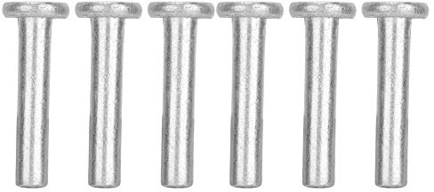 100 Pièces Gb867 M4 Rivet à Tête Plate en Aluminium une Plaque de Tête Frapper, Dessin Compas Rivets en Aluminium à Tête Plate Rivet Solide (M4*25)