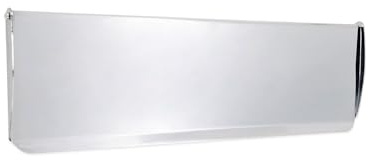 Infinity Decor 11” or 12” Victorian Letter Plate Tidy Inner Flap - Solid Brass Letterbox Internal Door Cover Plate (Polished Chrome, 11)