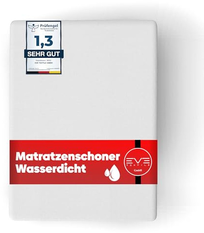 Eve Textile® Matratzen-Topper Wasserdichter Matratzenschoner 200x200 cm; Matratzenauflage, Inkontinenzauflage Matratzenbezug; Milben- & Nässeschutz; bis 30 cm Matratzenhöhe Boxspringbett Bett
