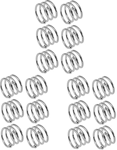 ABOOFAN 18 Piezas Anillo de servilleta de Metal servilleteros Tipo Resorte Aro de servilleta para Bodas Aro de servilleta de Plata sostenedores del Anillo de servilleta Variedad Soporte