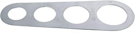 Stainless Steel Spaghetti Measurer Tool, 4 Serving Ruler, Easy-to-Use Portion Selector for Home Kitchens or Restaurants, for Men and Women on Diets, 7.1 X 2.4 X 1.8in