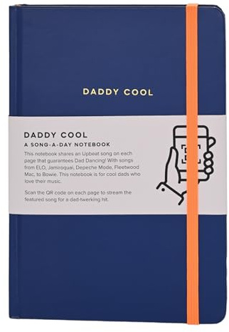 Widdop and Co Say It With Songs - A5 Hardback Notebook 96 Pages - Daddy Cool - Each Page Features a Unique Songs QR Code, Gifting & Present for Dad's, Father's Day, Music Lovers & Kids.
