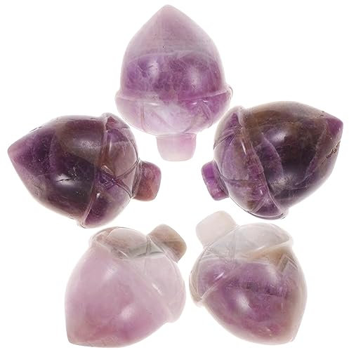 Alipis 5 Stück Mini-Jade-tannenzapfen-Ornamente Natürliche Dekorative Wohnkultur Elegante Weihnachtsdekoration für Wohnzimmer