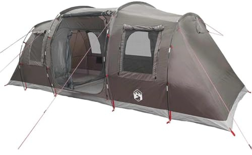 vidaXL Tunnelzelt 4 Personen Braun Wasserdicht, Campingzelt, Zelt, Gartenzelt, Campingzelte, Zelte, wasserdichtes Zelt, Wanderzelt, tragbares Zelt