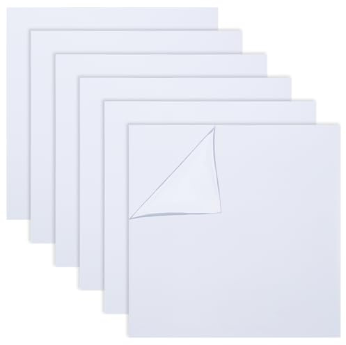 OLYCRAFT 6 ark vitt ABS-plastark 25 x 25 cm ABS-plastpanel 0,5 mm tjockt hårt plastark polystyren flexibel plastskiva för byggmodellmaterial material