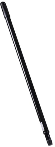 BawiTec Qualitäts Teleskopstiele stufenlos verstellbar ausziehbar mit Gewinde und Aufhängekappe Stiel Metallstiel für Besen,Schrubber,Wischer Teleskopstange Telesstiel (1 Stiel, schwarz, 130cm)