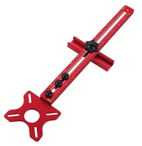 per fresatrice per fresatura e fresatura, 4 in 1, in alluminio, maschera da taglio per fresatrice, piastra di inserimento per fresatrice, modelli di router per jig, modello regolabile per