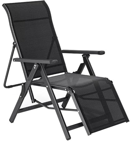 CEIEVER Sonnenliege Klappbar 0-170° Verstellbar –Gartenliege Robuste Relaxliege für Garten, Balkon & Strand