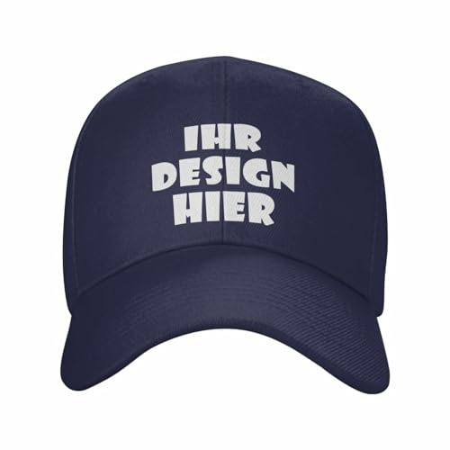 Tingwei personalisiert Cap personalisierte Basecap personalisiertes Cap mit Foto/Logo/Text selbst gestalten für Männer&Frauen Baseballkappe, verstellbare Trucker-Kappe aus Baumwolle,Unisex-Dad-Hut