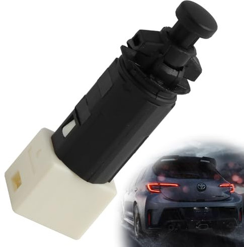 Interruptor de Luz de Freno de 4 Pines, Sensor de luz de freno, Interruptores de Luces de Stop, Compatible para 7700414988, Pieza de Repuesto de Plástico Negro