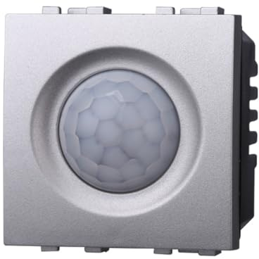 Sensor de movimiento PIR, módulo gris, compatible con BTicino Living, frutas, interruptores, botones, desviadores, reguladores, sensores, PIR, zumbador, para placas originales y compatibles
