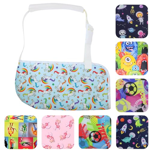Solace Bracing Children's Padded Sling (8+ Fun Designs) - British Made & NHS Supplied Kids Sling - #1 Arm, Collarbone, Wrist, Shoulder & Elbow Support for Fractures & Injuries - Unicorns