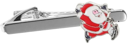 minkissy Krawattennadel zu Weihnachten dekorativer Krawattenclip klassische Krawattennadel weihnachtskleidung weihnachtskrawatte Weihnachtsaccessoire Feiertags-Krawattenklammer Legierung