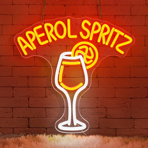 Lxmoneon Aperol Spritz bar dekoration neonskylt cocktail neon ljus hem kök dryck orange glas LED-skyltar USB dimbar bar klubb fest mansgrotta