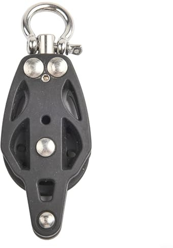 ZAMETTER Bloc de poulie à voile 35 mm à double pivot - Blocs de voiles robustes en acier inoxydable T316 - Poulie marine pivotante avec becket pour gréement de bateau, équipement de yacht