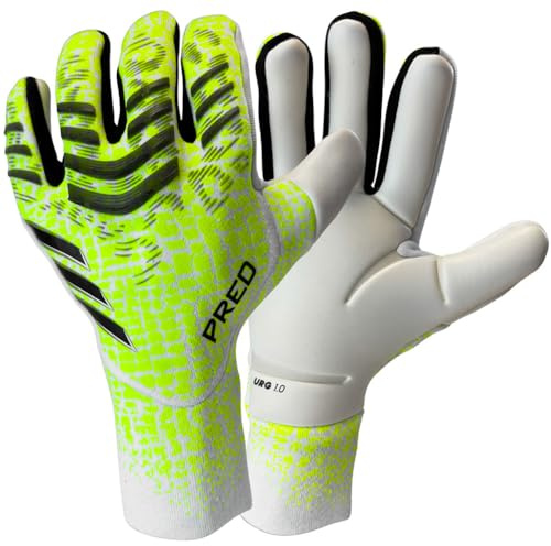 adidas Performance Predator Pro Fingersave PC Torwarthandschuhe Radiant Blaze gruenweiss, 9,5 Herren
