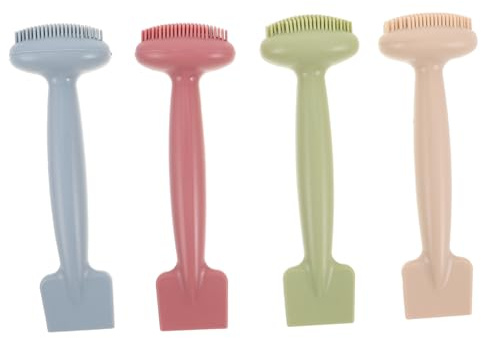 Veemoon 4stücke Silikon-maskenapplikator-tool Doppelseitiger Pinsel Für Gesichtspflege Porenreinigung Make-up-entfernung Matcha-grün Creme Oder Blau Für Empfindliche Haut