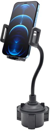 Tktouci Soporte para Teléfono De Portavasos,Soporte Ajustable para Vehículo - De Teléfono 2 En 1 Flexible Expansible para Todos Los Modelos De para Automóvil Y