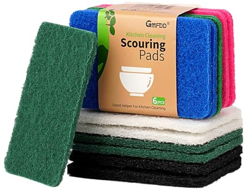 20PCS Heavy Duty Scouring Pads Household Scrub Pads Reusable Household Green Dish Scrubber Multipurpose Non-Scratch Scrubbing Pads for Kitchen Scrubber & Metal Grills Bathtub