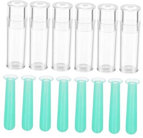 LOORGVEL Aplicador de Lentes de Silicona Verde, Herramienta Ligera Tacto Suave para Extracción de Lentes Rgp, Paquete de 15 Piezas para Uso Cómodo y Seguro