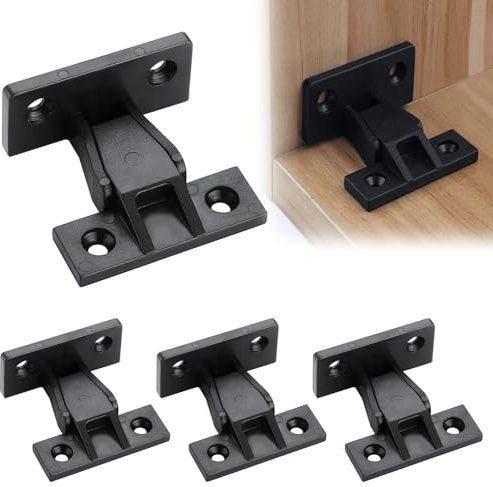 2 Pairs Keku AS Push Fittings,Keku Push in Plinth Fasteners Fittings Press Fit Panel Clips ABS Quick Fitting Furniture Connector for Cupboard Cabinets Wardrobe Table Bath Bed