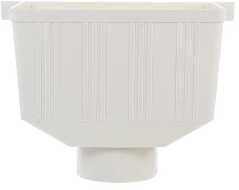 VALICLUD PVC Grondaia Quadrata Raccoglitore Acqua Piovana Raccordo Scarico Resistente Plastica Facile Installazione per Tettoie Ville e Case Protezione Fondazioni Efficienza Raccolta