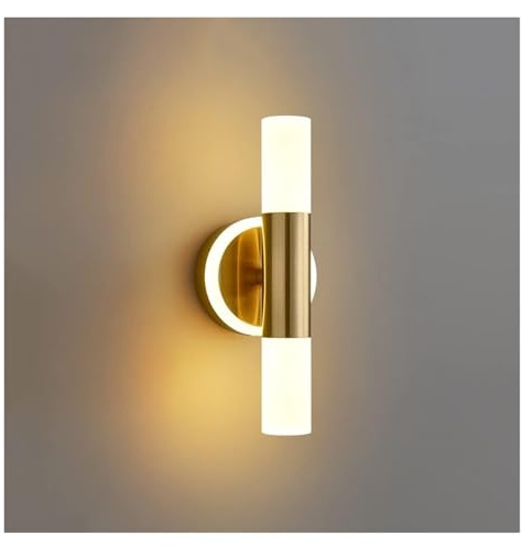 XYNSNDB Lampade da Parete Lampada da Parete a LED con Montaggio a Parete Oro Chiaro Up Down Lampada da Parete, Lampada da Parete per Interni Testiera Apparecchio di Illuminazione per Soggiorno Camera