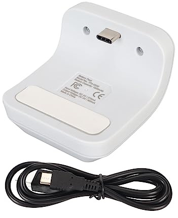 Ouitble Batteria per controller ricaricabile Ricarica rapida Indicatore LED 1500 mAh Protezione intelligente Batteria USB di tipo C per controller Materiale ABS bianco