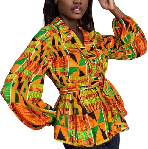 Generisch Chemise africaine traditionnelle à manches longues style batik Dashiki