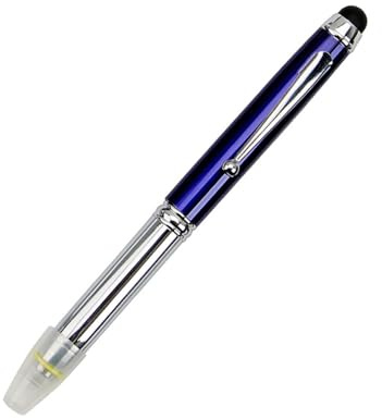 3 in 1 Pen Torch LED Ballpoint Pen with Light，Multifunctional Lighted Ballpoint Pen Stylus with Black Ink for Writing in The Dark (pack of 1, Black)