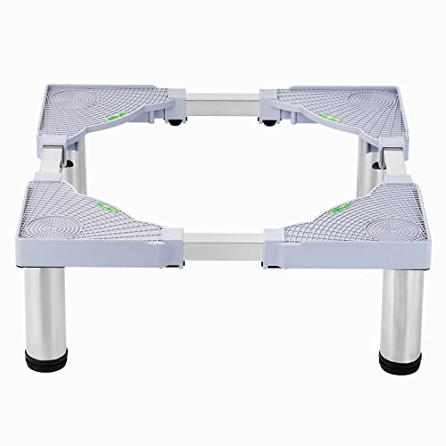 Coptiner Soporte ajustable para lavadora con 4 pies resistentes y carga máxima de 500 kg, base multifuncional ajustable para lavadora