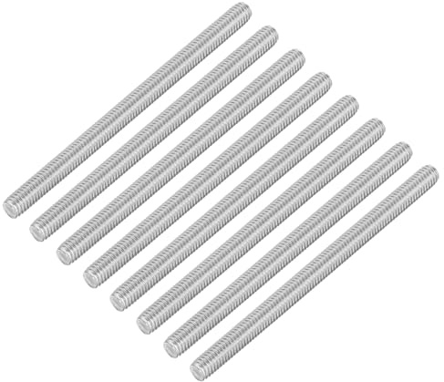 QUARKZMAN M6 x 90mm de Varilla Roscada Completa, 8Pcs Pernos de Barra de Acero Inoxidable Rosca a la Derecha, para Ensamblaje de Muebles y Maquinaria