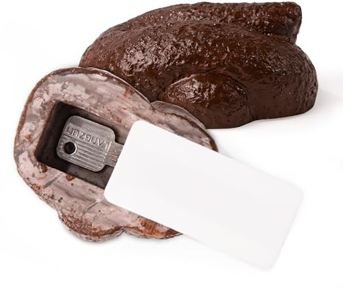 Fake Rock - Stone Look - Hidden Safe for Outdoor Secret Storage Box for Keys, Fake Stone Key Hider for Outdoor Garden or Yard - 1 Pack