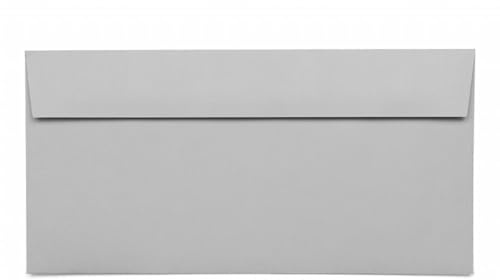Kuvertwelt Umschläge, DIN Lang (220 x 110 mm), selbstklebend, Hellgrau | Hochwertige Papierumschläge im 25er-Pack mit hoher Reißfestigkeit und langlebigem Haftklebestreifen.