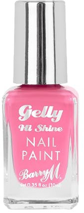 Barry M Gelly Hi Shine Nail Paint Shade Pink Paloma |Pink Nail Polish | Glossy Finish