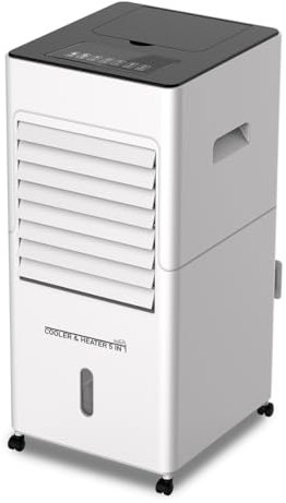 STARLYF Calefactor y Enfriador de aire con ventilador, 2000W, Climatizador, humidificador y purificador, Calentador de aire eléctrico, Ideal para hogar, Hotel, Portatil, Mando a Distancia, 6 Litros