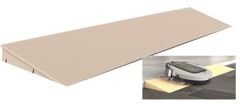 XMLYSMYS Rampa di Soglia in Plastica per Robot Che Si Arrampicano, Rampe Pedana per Disabili, Tappetino Tagliabile per Gradini D'ingresso per Interni(Beige,100x15x2.5cm/39x6x1in)