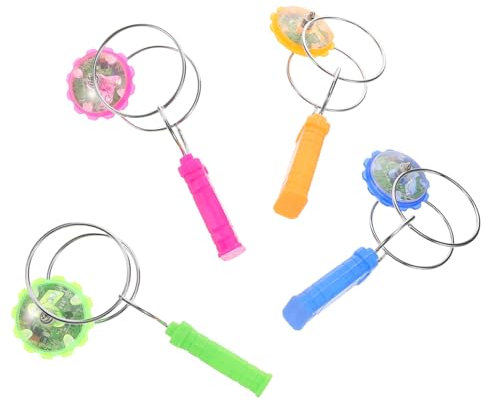 VANZACK 4 StüCk Kreatives Licht-up Gyroskop Spielzeug FüR Kinder Leuchtendes Drehspielzeug Mit Farbwechsel Auf Orbitaler Bahn Ideal FüR Sommerpartys Wettbewerbe Und Dekompression