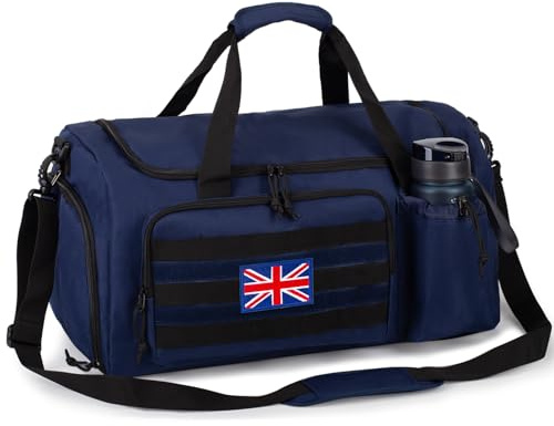 Borsa da palestra tattica da 40L per uomo, con scomparto scarpe e tasca impermeabile. Perfetta per sport, viaggi, campeggio ed escursioni.