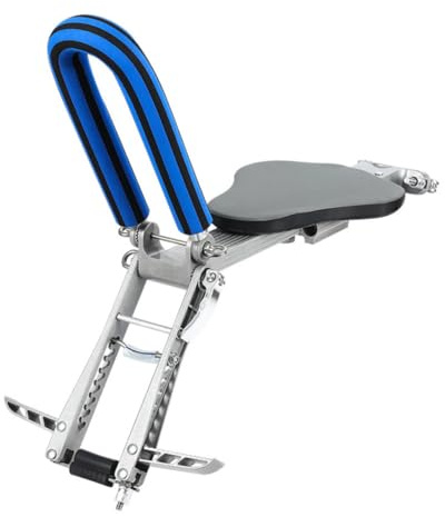 MUELODSIC Kindersitz Fahrrad Frontmontage Sicherer Mountainbike Vordersitz für Pedalen Einfache Installation Schwarz blau