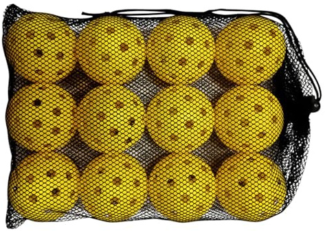 Tioheam Bolas De Golf De para Jardin - 12 Piezas Equipo De Golpeo,Pelotas De Golf Huecas Entrenamiento con Bolsa De Malla con Cordón - para Interior Exterior Jardin Hogar Escuela Parque Playa