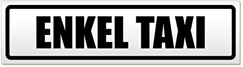 Kiwistar Magnetschild Enkel Taxi - 30cm Schwarz - magnetisch für Auto PKW Kfz - wiederverwendbares Hinweisschild aus Magnetfolie - für Fahrzeug, Truck