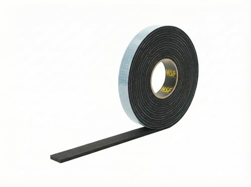 HSF EPDM Zellkautschuk Dichtungsband 40mm x 2mm einseitig selbstklebend - 10m Rolle Moosgummi Dichtband - vielseitiges Dichtband für Fenster, Türen, Auto, Industrie