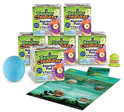 Learning Resources 6-Pack Reactor Pods - Beaker Creatures (Series 2) | Assorted Colors, Collectible Surprise Toys, Collectible Figurines, Surprise Toy, Mystery Toy, STEM, 6-Pack Pods, Ages 5+