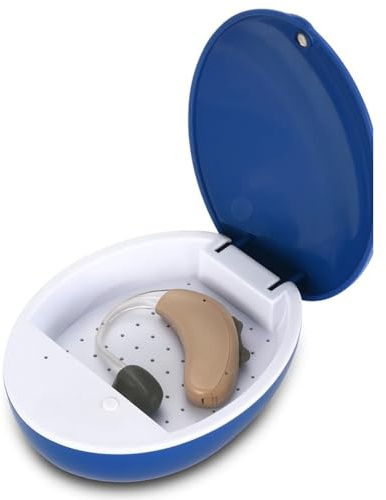 TalkJoy UV-C Trockenbox für Hörgeräte, Mini Trocknungsbox mit UV-Licht zur Reinigung, Entkeimung & Sterilisation, 3 bis 6h Trocknung, 1-Knopf Bedienung, Ideal für Reise & Zuhause