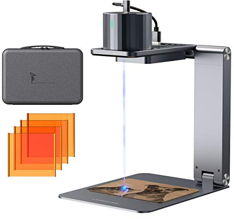 LaserPecker Pro Laser Engraver Laser Engraving Machine Cutter Etching Etcher for Wood Leather Portable Compact Desktop Stand Handheld with Stand Case (Super)
